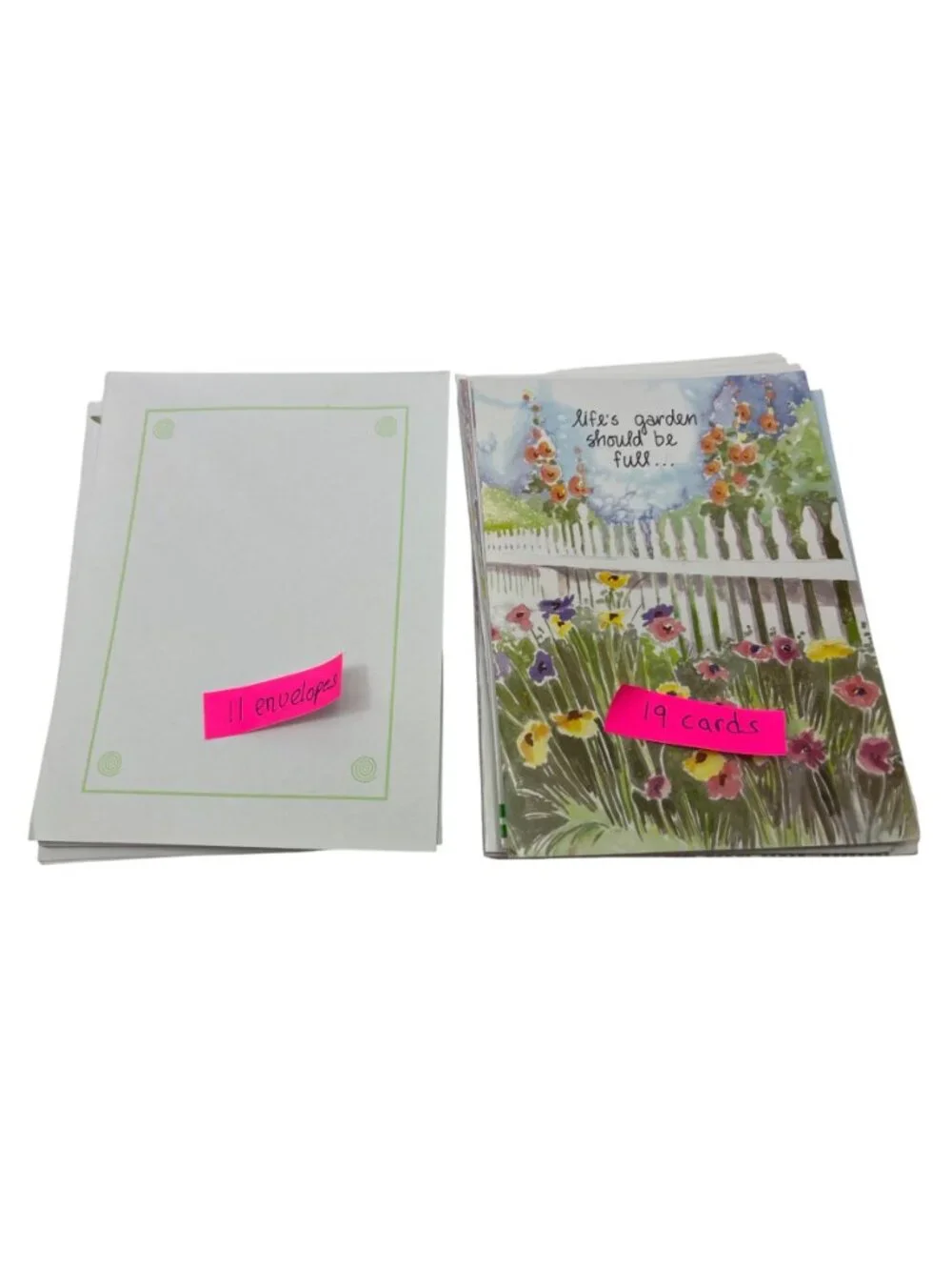 Assorted 19 Greeting Cards With 11 Envelopes - Birthday Thank You & More Floral